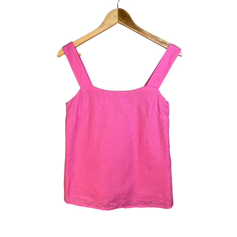 J.Crew Linen Cotton Tank Top Womens XXS Pink Coastal Preppy Minimalist